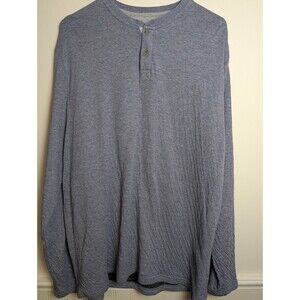 Fish Hippie Mens Balao Long Sleeve Henley 2 Layer Shirt Size Large Blue Outdoors